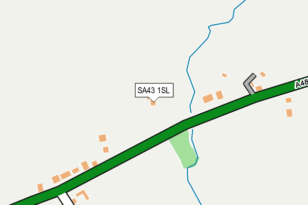 SA43 1SL map - OS OpenMap – Local (Ordnance Survey)