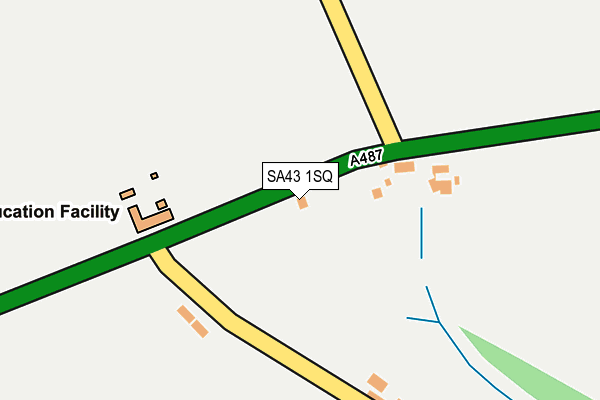 SA43 1SQ map - OS OpenMap – Local (Ordnance Survey)