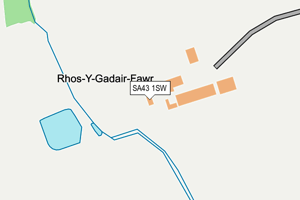 SA43 1SW map - OS OpenMap – Local (Ordnance Survey)