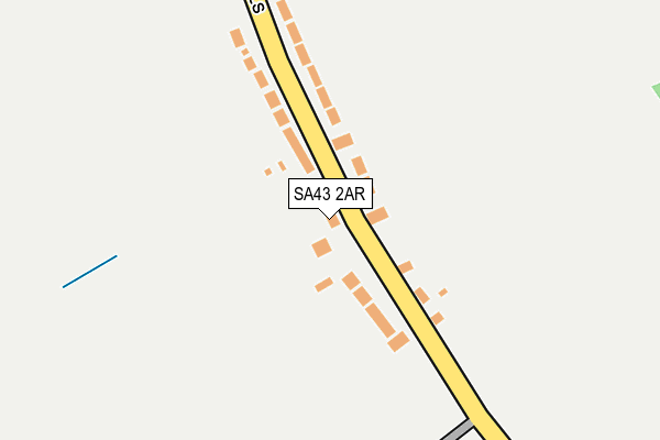 SA43 2AR map - OS OpenMap – Local (Ordnance Survey)