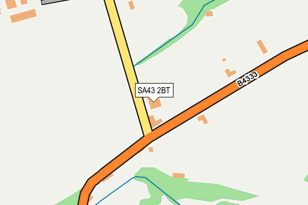 SA43 2BT map - OS OpenMap – Local (Ordnance Survey)