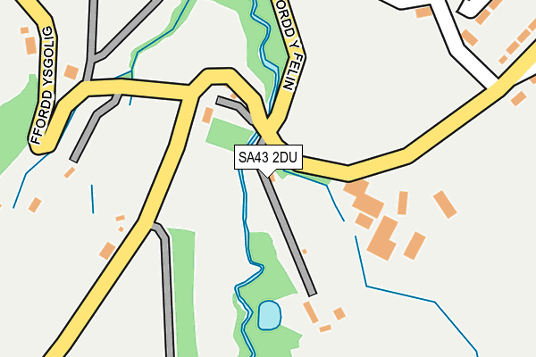 SA43 2DU map - OS OpenMap – Local (Ordnance Survey)