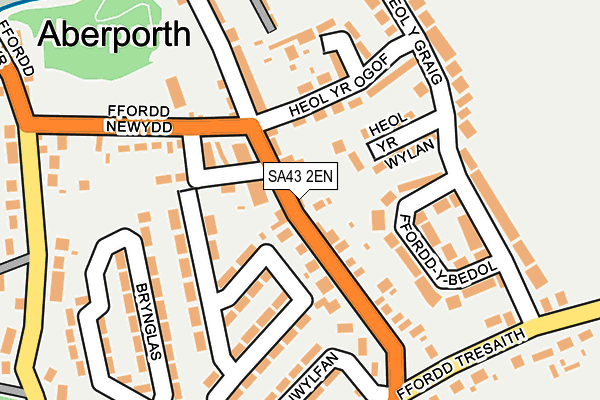 SA43 2EN map - OS OpenMap – Local (Ordnance Survey)