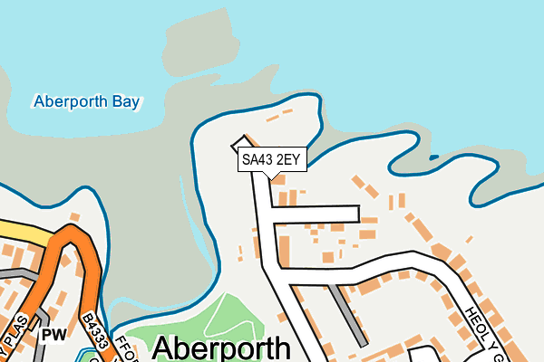 SA43 2EY map - OS OpenMap – Local (Ordnance Survey)