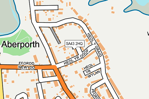 SA43 2HQ map - OS OpenMap – Local (Ordnance Survey)