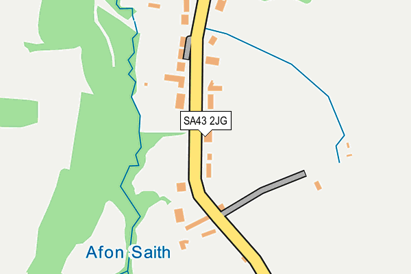 SA43 2JG map - OS OpenMap – Local (Ordnance Survey)