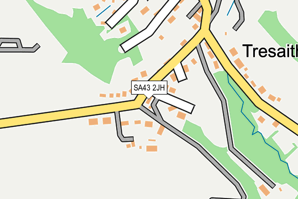 SA43 2JH map - OS OpenMap – Local (Ordnance Survey)