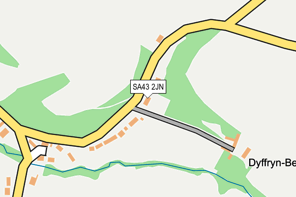 SA43 2JN map - OS OpenMap – Local (Ordnance Survey)