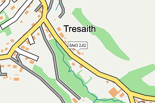 SA43 2JQ map - OS OpenMap – Local (Ordnance Survey)