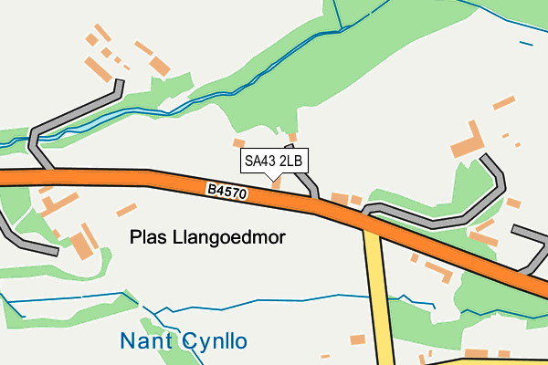 SA43 2LB map - OS OpenMap – Local (Ordnance Survey)
