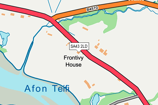 SA43 2LD map - OS OpenMap – Local (Ordnance Survey)