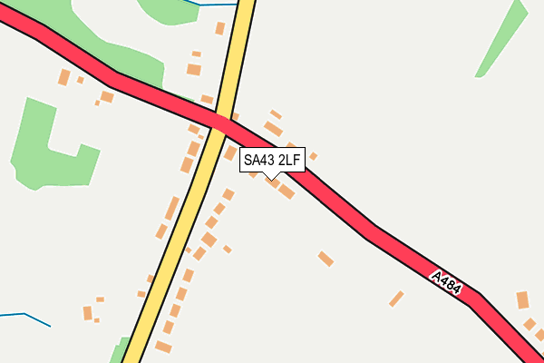 SA43 2LF map - OS OpenMap – Local (Ordnance Survey)