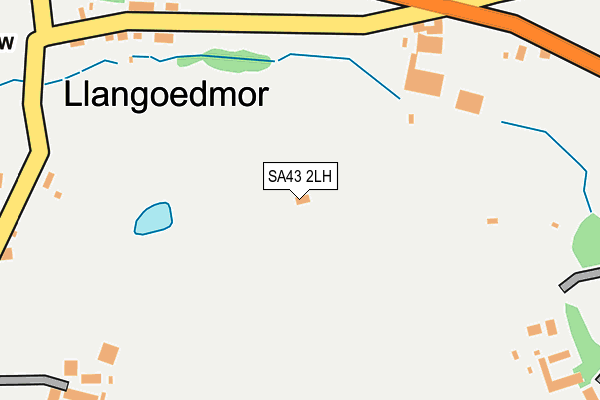 SA43 2LH map - OS OpenMap – Local (Ordnance Survey)