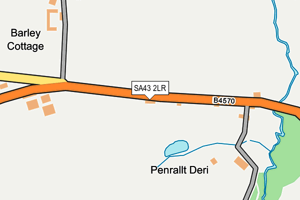 SA43 2LR map - OS OpenMap – Local (Ordnance Survey)