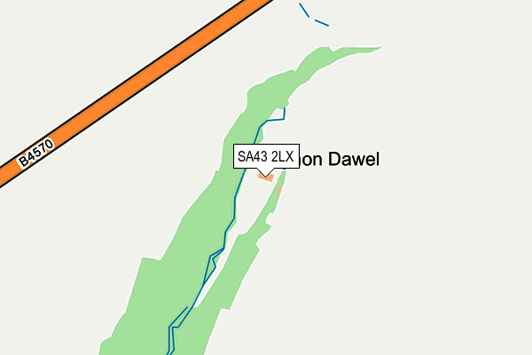 SA43 2LX map - OS OpenMap – Local (Ordnance Survey)
