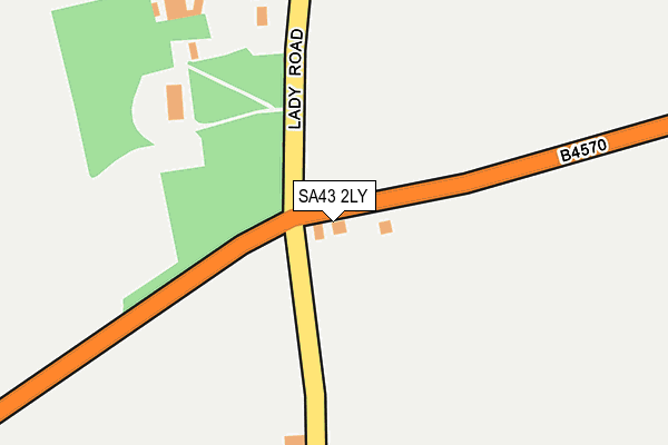 SA43 2LY map - OS OpenMap – Local (Ordnance Survey)