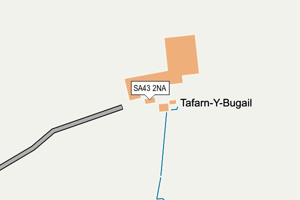 SA43 2NA map - OS OpenMap – Local (Ordnance Survey)