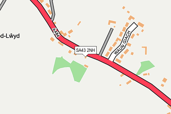 SA43 2NH map - OS OpenMap – Local (Ordnance Survey)