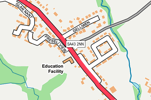 SA43 2NN map - OS OpenMap – Local (Ordnance Survey)