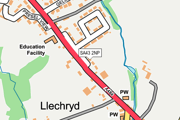 SA43 2NP map - OS OpenMap – Local (Ordnance Survey)