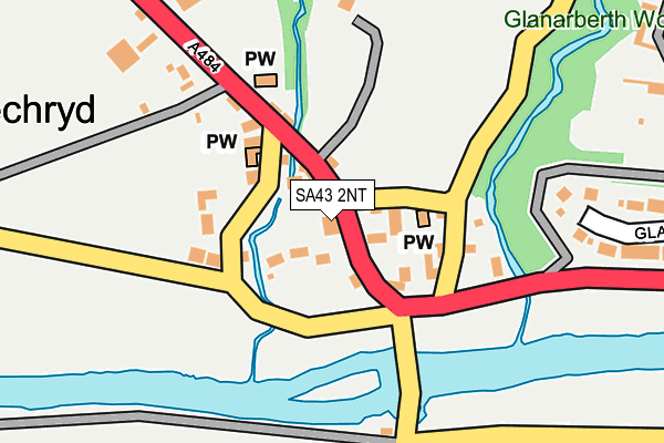 SA43 2NT map - OS OpenMap – Local (Ordnance Survey)