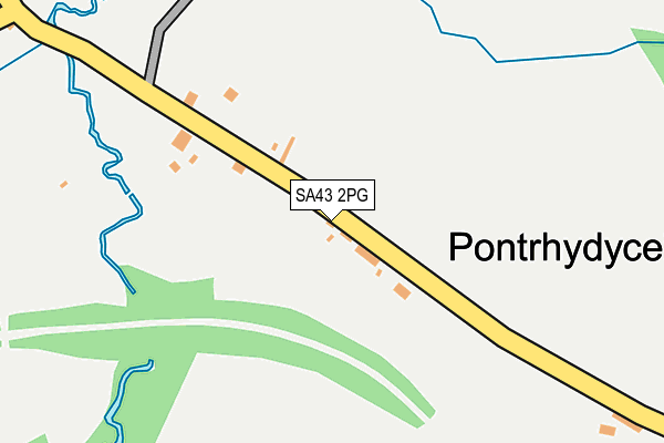 SA43 2PG map - OS OpenMap – Local (Ordnance Survey)