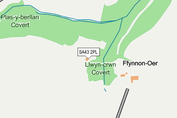 SA43 2PL map - OS OpenMap – Local (Ordnance Survey)
