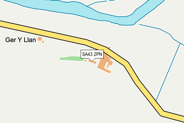 SA43 2PN map - OS OpenMap – Local (Ordnance Survey)