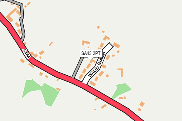 SA43 2PT map - OS OpenMap – Local (Ordnance Survey)