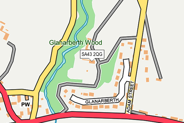 SA43 2QG map - OS OpenMap – Local (Ordnance Survey)