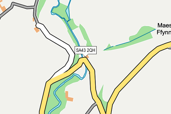 SA43 2QH map - OS OpenMap – Local (Ordnance Survey)