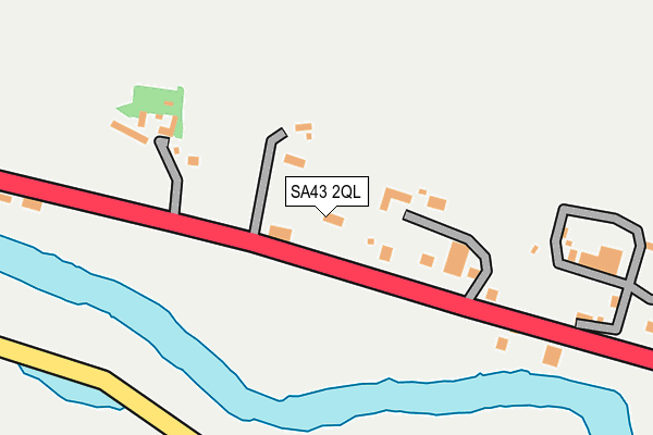 SA43 2QL map - OS OpenMap – Local (Ordnance Survey)