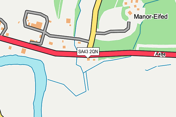 SA43 2QN map - OS OpenMap – Local (Ordnance Survey)