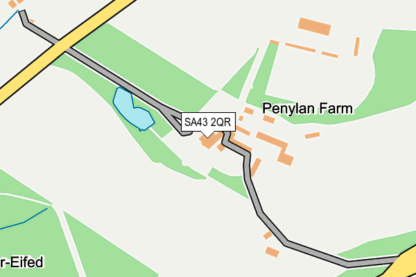 SA43 2QR map - OS OpenMap – Local (Ordnance Survey)