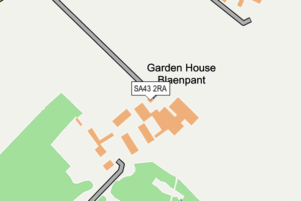 SA43 2RA map - OS OpenMap – Local (Ordnance Survey)