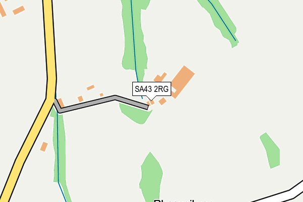 SA43 2RG map - OS OpenMap – Local (Ordnance Survey)