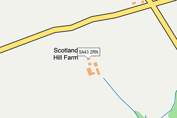 SA43 2RN map - OS OpenMap – Local (Ordnance Survey)