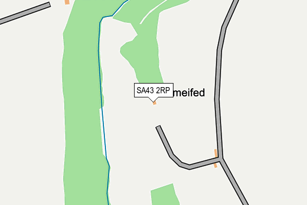 SA43 2RP map - OS OpenMap – Local (Ordnance Survey)