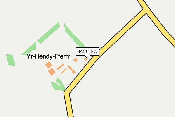 SA43 2RW map - OS OpenMap – Local (Ordnance Survey)