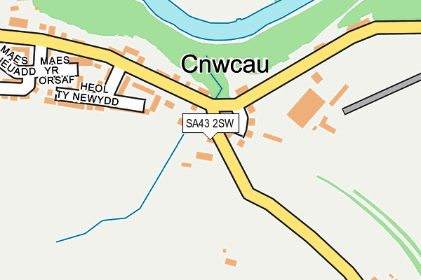 SA43 2SW map - OS OpenMap – Local (Ordnance Survey)