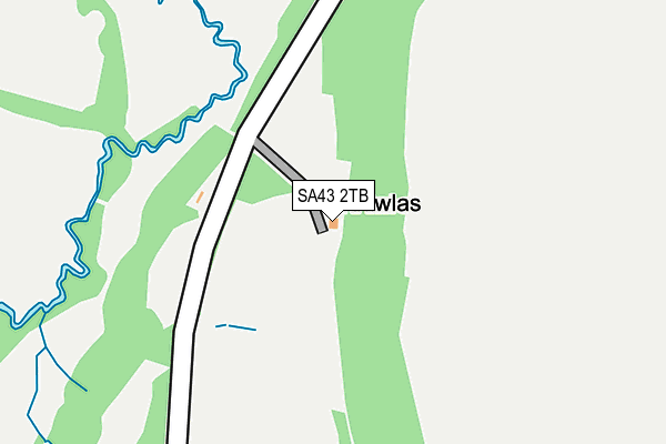 SA43 2TB map - OS OpenMap – Local (Ordnance Survey)
