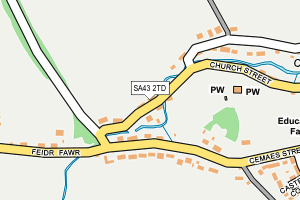 SA43 2TD map - OS OpenMap – Local (Ordnance Survey)