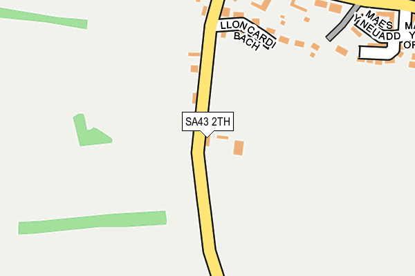 SA43 2TH map - OS OpenMap – Local (Ordnance Survey)