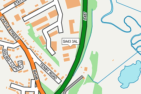 SA43 3AL map - OS OpenMap – Local (Ordnance Survey)