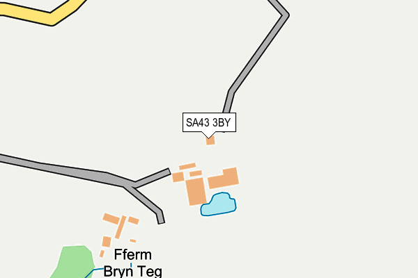 SA43 3BY map - OS OpenMap – Local (Ordnance Survey)