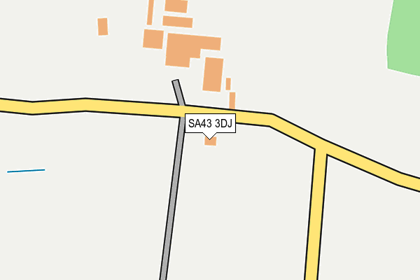 SA43 3DJ map - OS OpenMap – Local (Ordnance Survey)