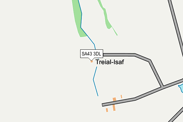 SA43 3DL map - OS OpenMap – Local (Ordnance Survey)