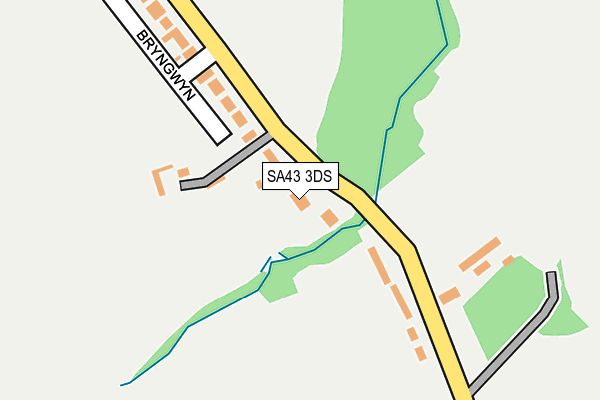 SA43 3DS map - OS OpenMap – Local (Ordnance Survey)