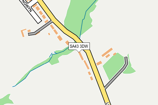 SA43 3DW map - OS OpenMap – Local (Ordnance Survey)