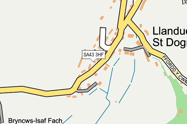 SA43 3HF map - OS OpenMap – Local (Ordnance Survey)